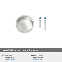 1-1/4" Faircrest Cabinet Knob, Polished Nickel Alt 2 - Image