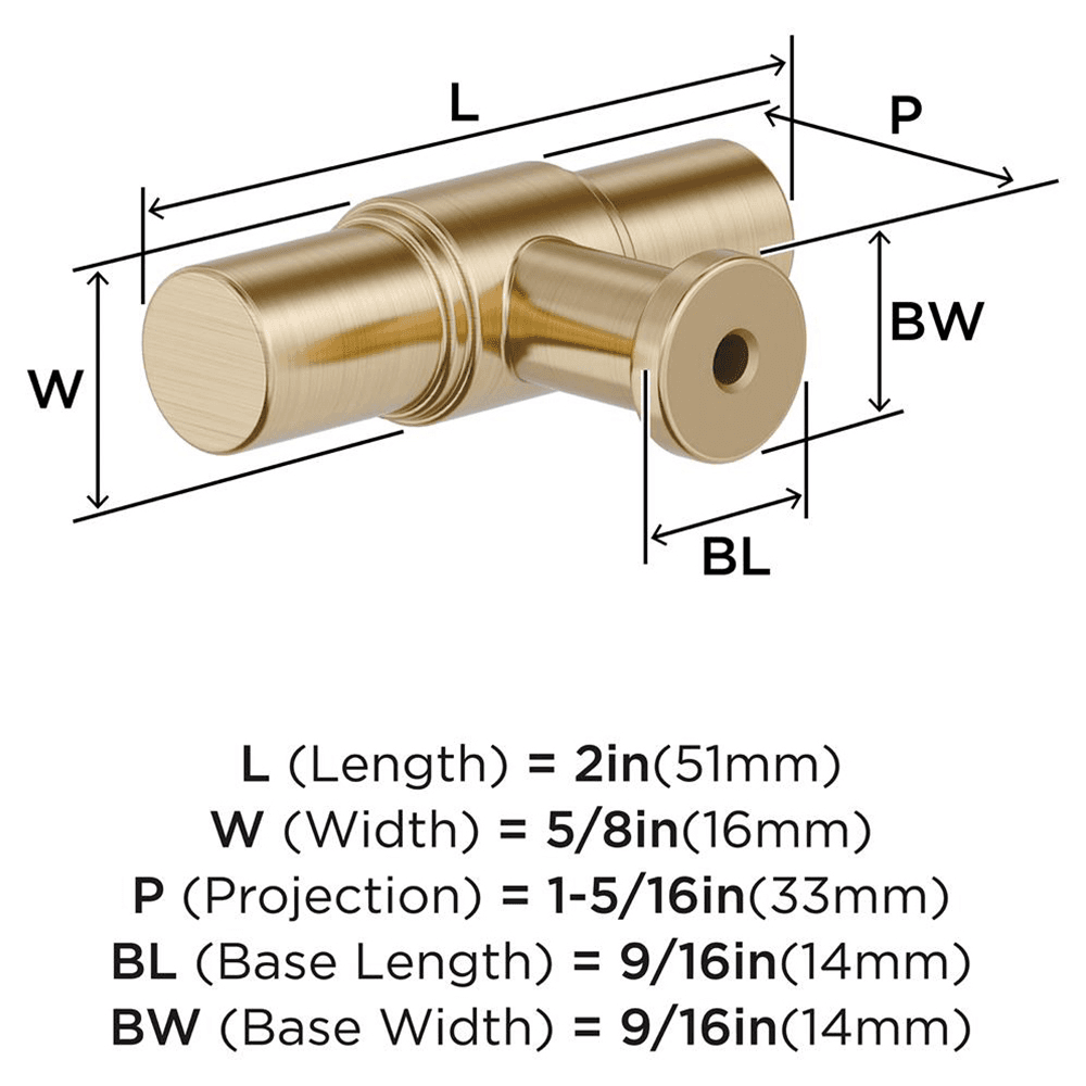 2" Faircrest Cabinet Knob, Golden Champagne Alt 1 - Image