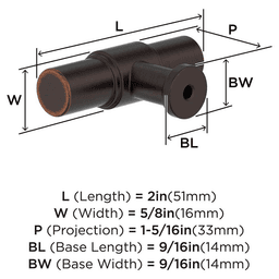 2" Faircrest Cabinet Knob, Oil-Rubbed Bronze Alt 1 - Image