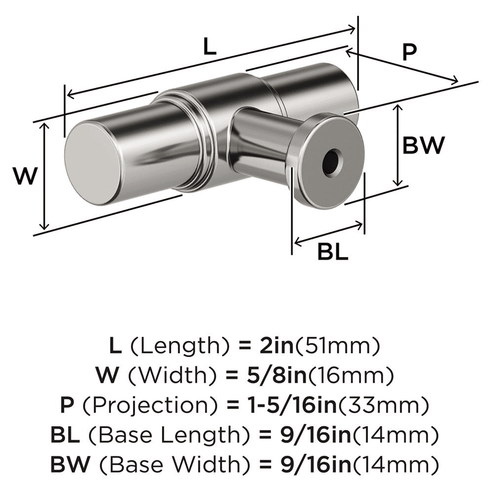 2" Faircrest Cabinet Knob, Polished Nickel Alt 1 - Image