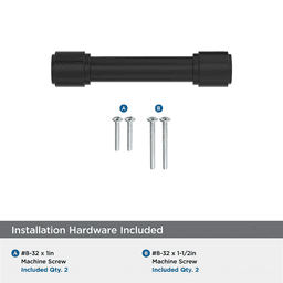 76mm Faircrest Cabinet Pull, Matte Black Alt 2 - Image