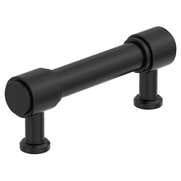 76mm Faircrest Cabinet Pull, Matte Black Main - Image