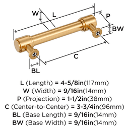 96mm Faircrest Cabinet Pull, Champagne Bronze Alt 1 - Image