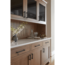 96mm Faircrest Cabinet Pull, Matte Black Alt 4 - Image