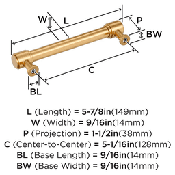 128mm Faircrest Cabinet Pull, Champagne Bronze Alt 1 - Image