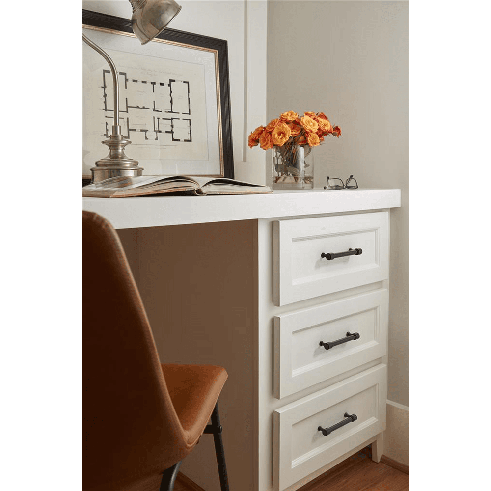 128mm Faircrest Cabinet Pull, Matte Black Alt 3 - Image