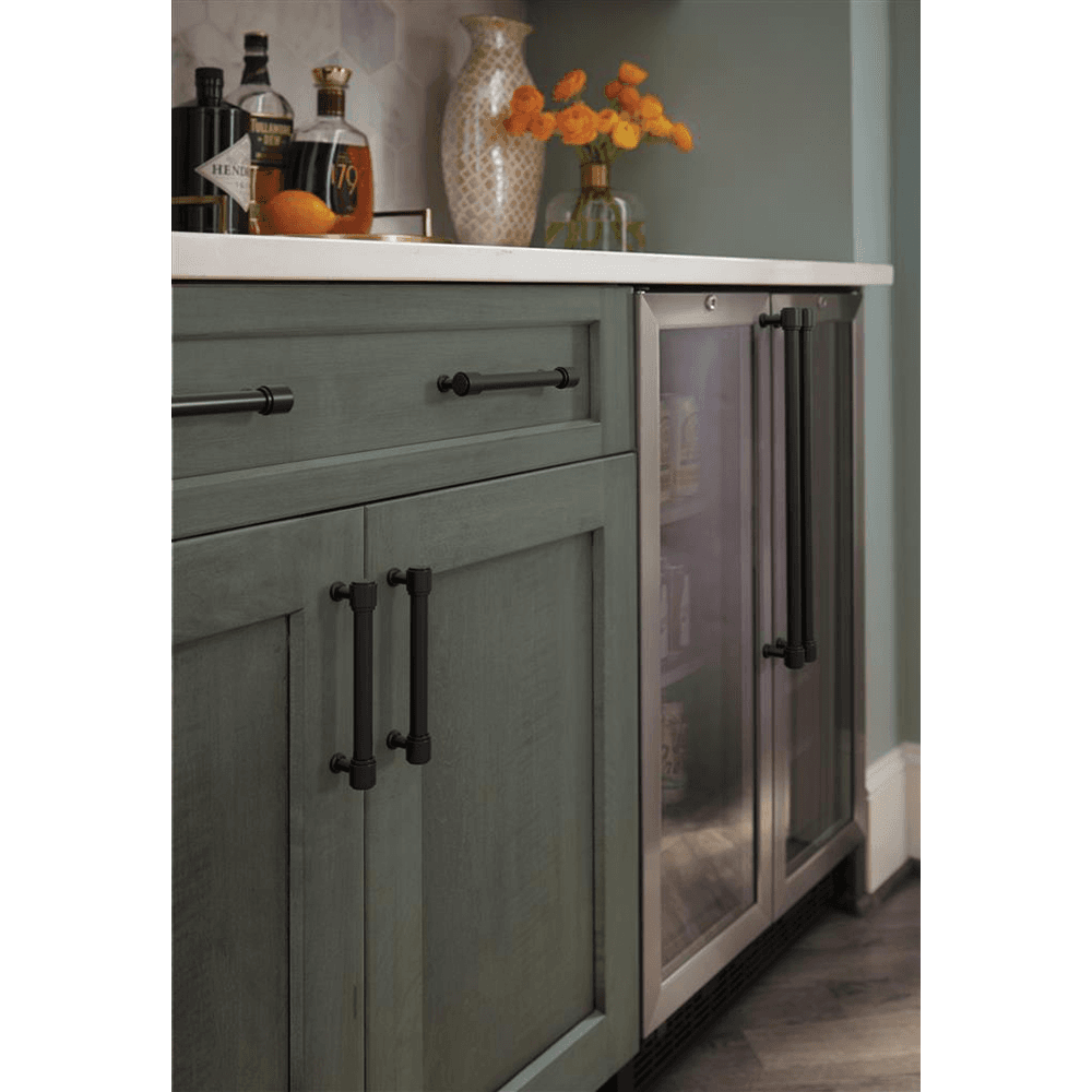 128mm Faircrest Cabinet Pull, Matte Black Alt 4 - Image