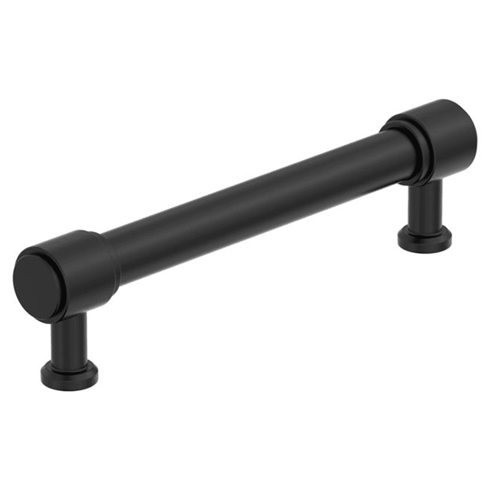 128mm Faircrest Cabinet Pull, Matte Black Main - Image