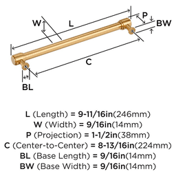 224mm Faircrest Cabinet Pull, Champagne Bronze Alt 1 - Image