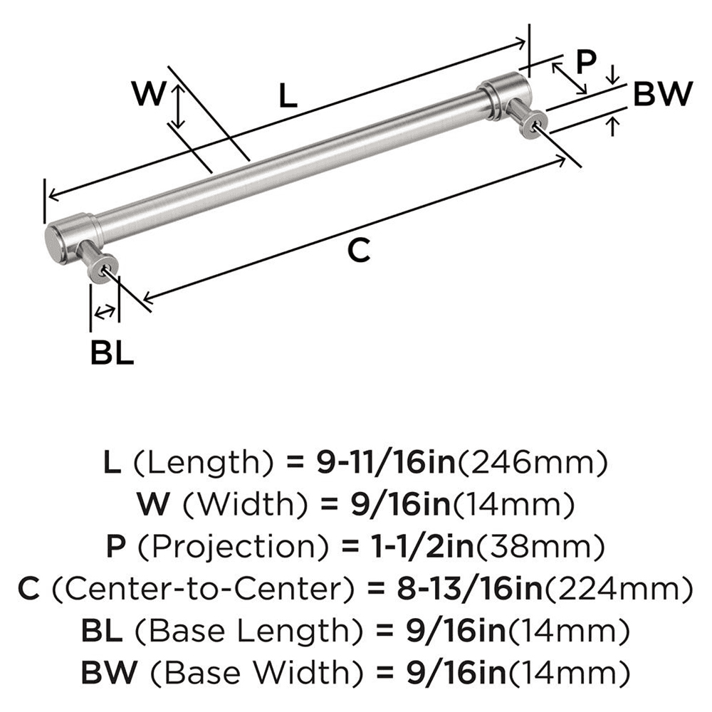 224mm Faircrest Cabinet Pull, Satin Nickel Alt 1 - Image