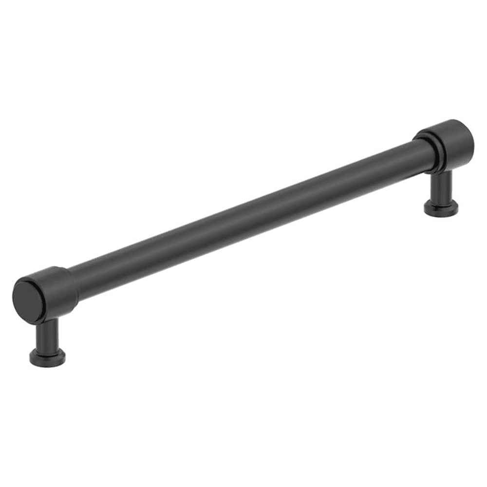 224mm Faircrest Cabinet Pull, Matte Black Main - Image