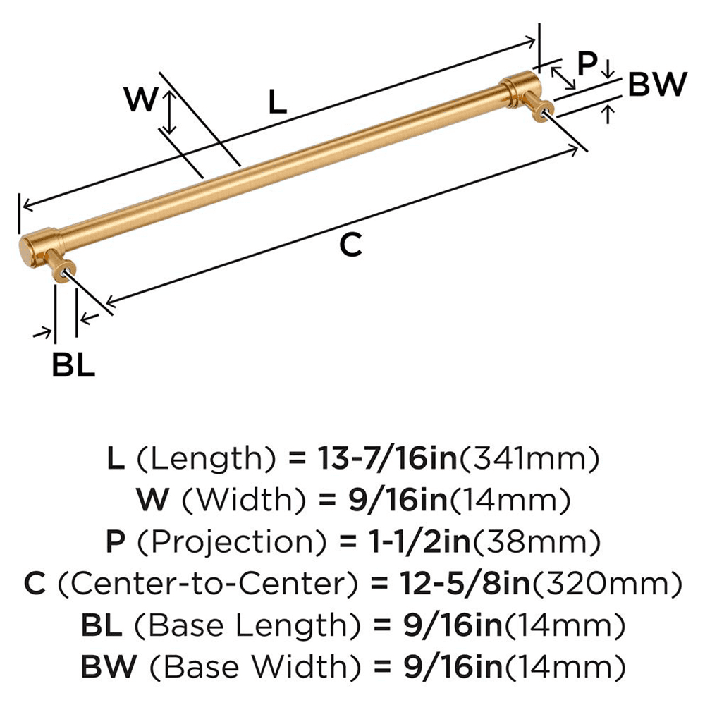 320mm Faircrest Cabinet Pull, Champagne Bronze Alt 1 - Image
