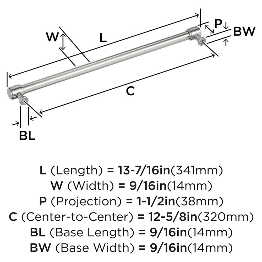 320mm Faircrest Cabinet Pull, Satin Nickel Alt 1 - Image