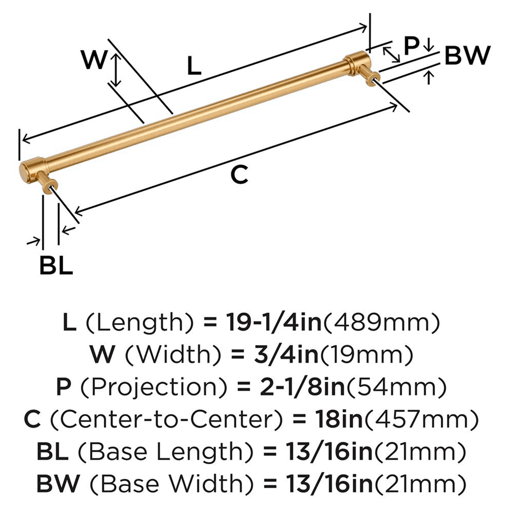 457mm Faircrest Appliance Pull, Champagne Bronze Alt 1 - Image