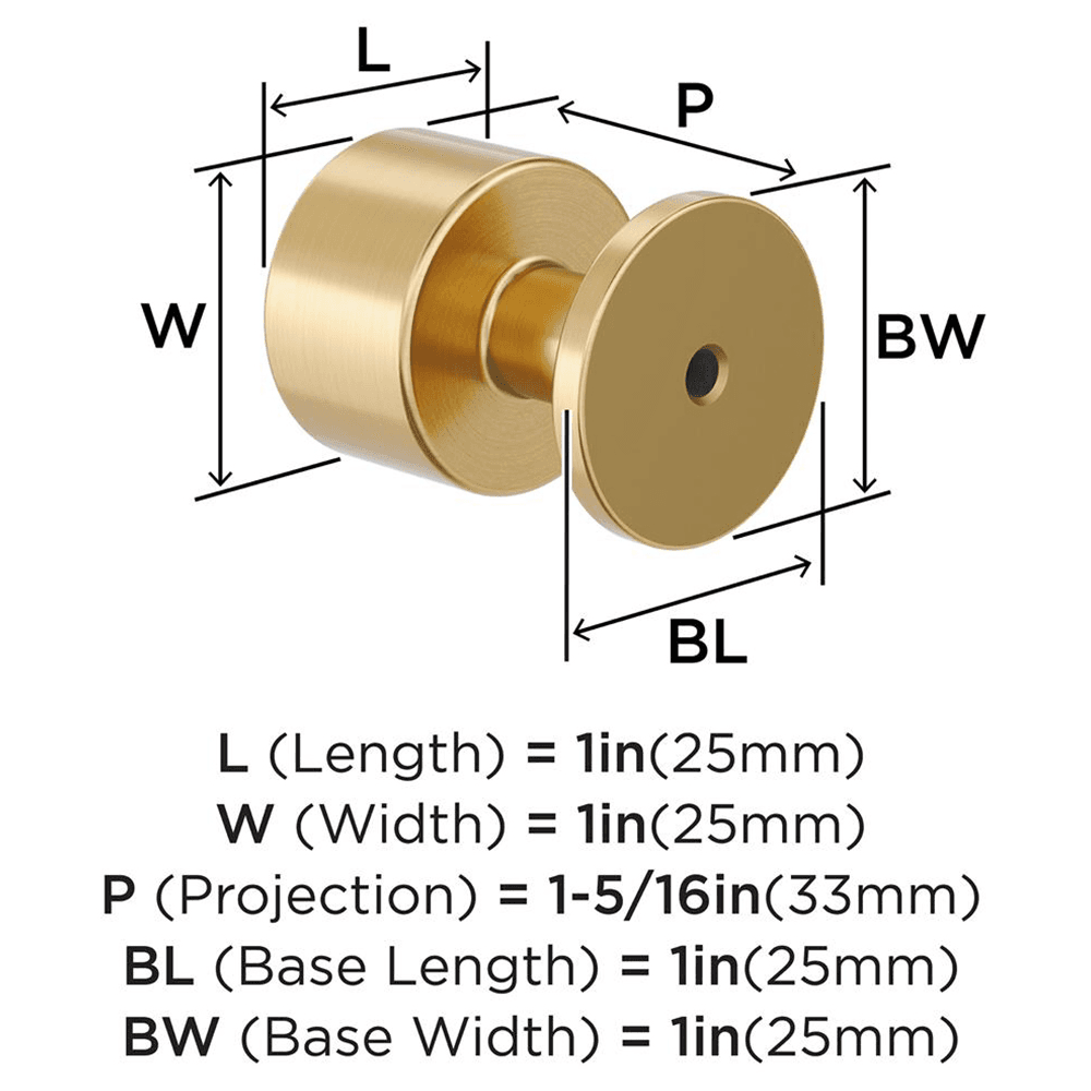 1" Balon Cabinet Knob, Champagne Bronze Alt 1 - Image