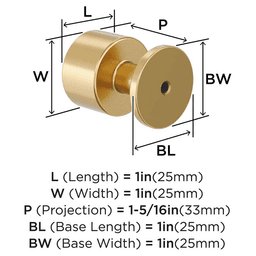 1" Balon Cabinet Knob, Champagne Bronze Alt 1 - Image