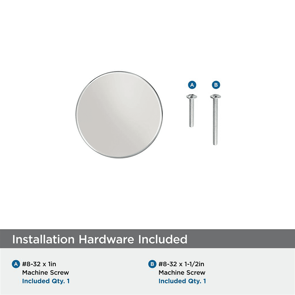 1" Balon Cabinet Knob, Polished Nickel Alt 2 - Image