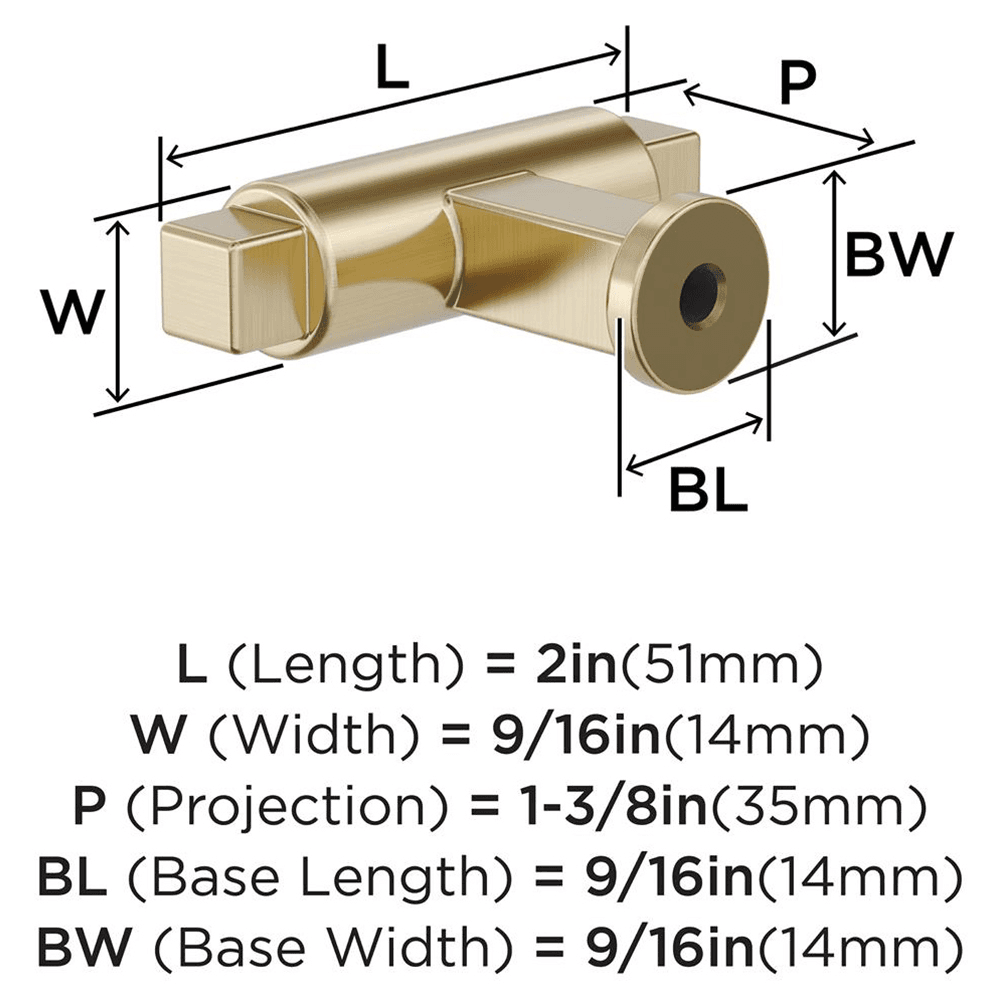 2" Balon Cabinet Knob, Golden Champagne Alt 1 - Image
