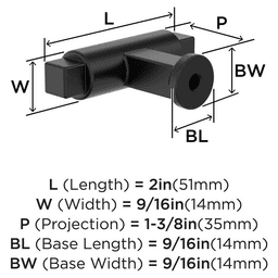 2" Balon Cabinet Knob, Matte Black Alt 1 - Image