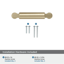 76mm Balon Cabinet Pull, Golden Champagne Alt 2 - Image