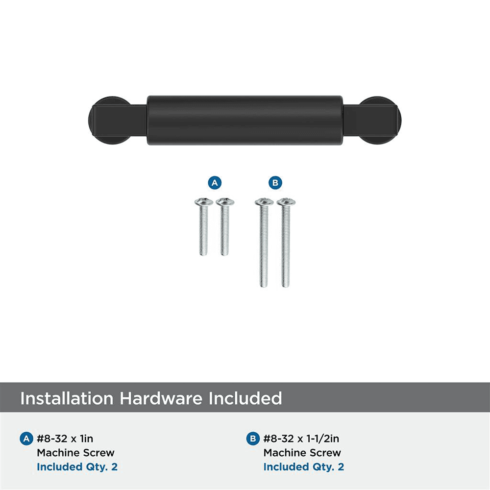 76mm Balon Cabinet Pull, Matte Black Alt 2 - Image