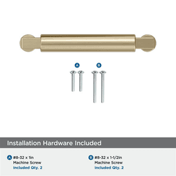 96mm Balon Cabinet Pull, Golden Champagne Alt 2 - Image