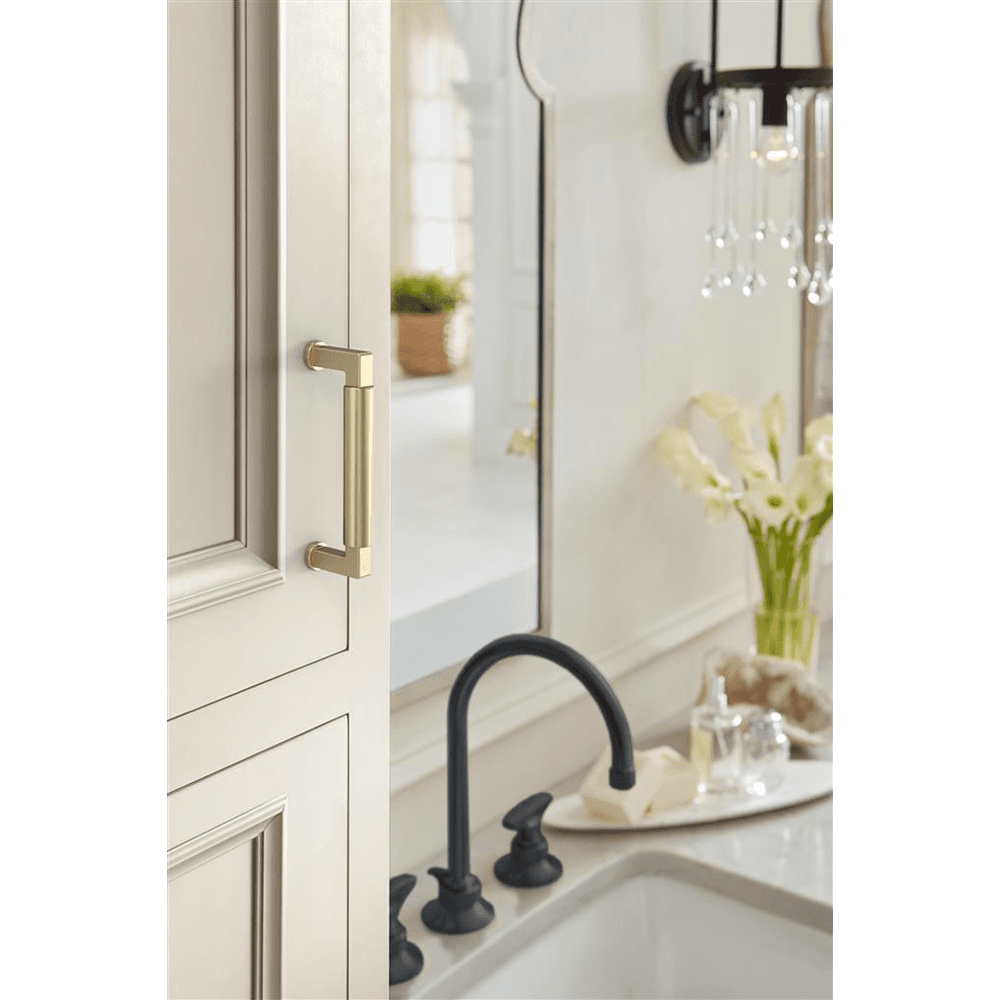 96mm Balon Cabinet Pull, Golden Champagne Alt 3 - Image