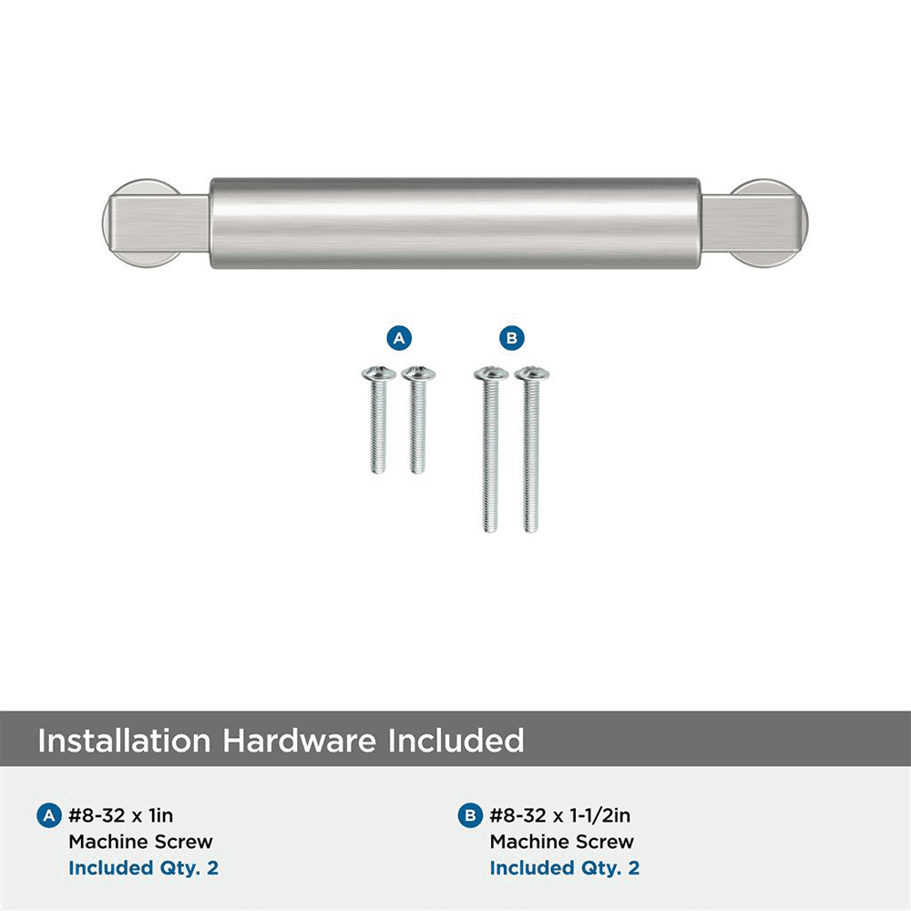 96mm Balon Cabinet Pull, Satin Nickel Alt 2 - Image