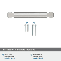 96mm Balon Cabinet Pull, Satin Nickel Alt 2 - Image