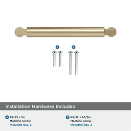 128mm Balon Cabinet Pull, Golden Champagne Alt 2 - Image