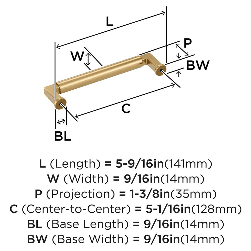 128mm Balon Cabinet Pull, Champagne Bronze Alt 1 - Image