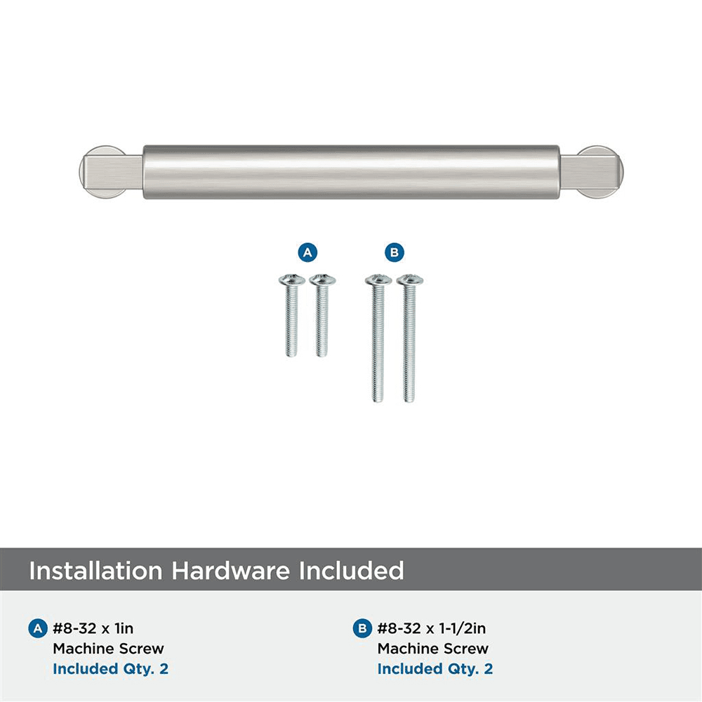 128mm Balon Cabinet Pull, Satin Nickel Alt 2 - Image