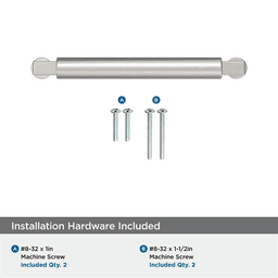 128mm Balon Cabinet Pull, Satin Nickel Alt 2 - Image