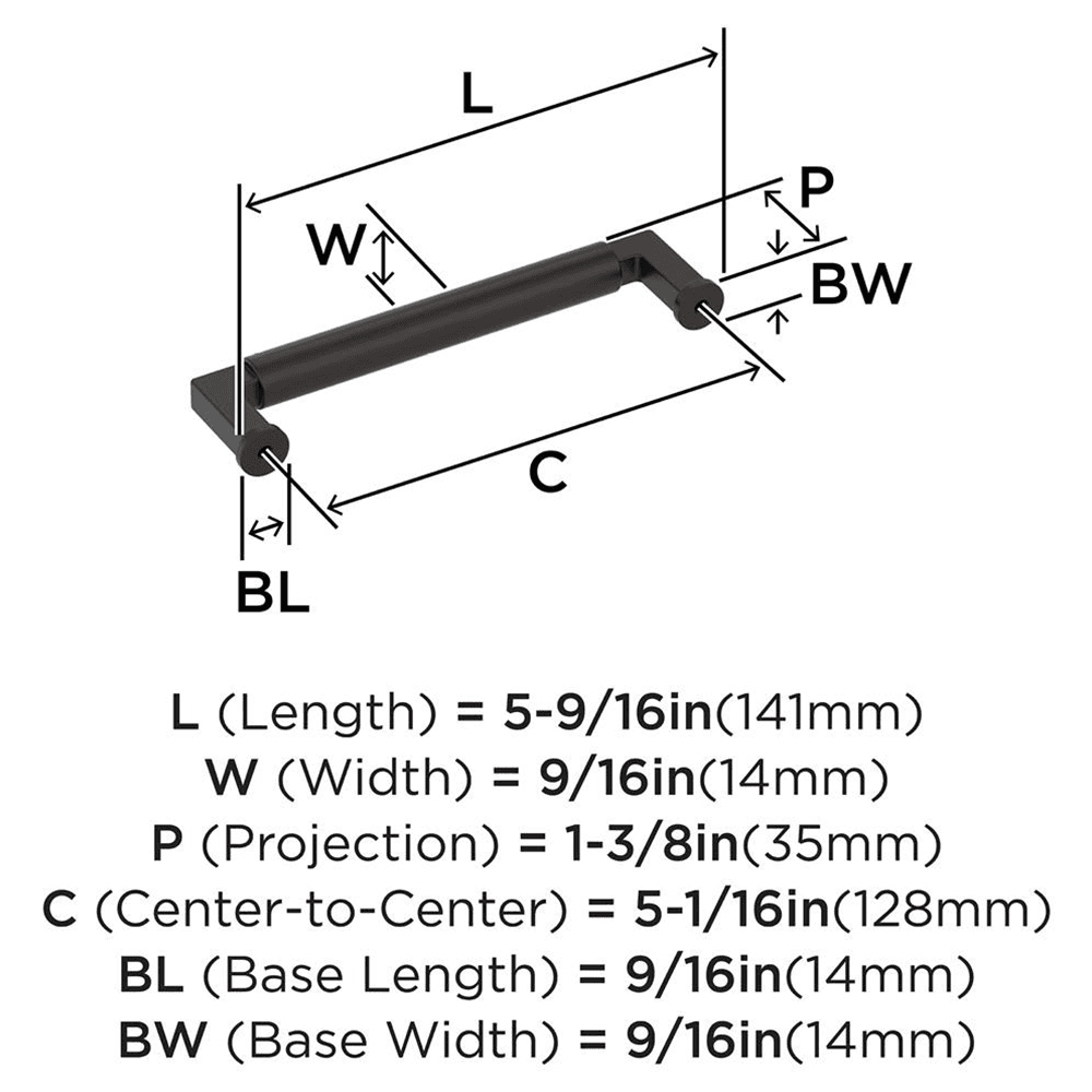 128mm Balon Cabinet Pull, Oil-Rubbed Bronze Alt 1 - Image