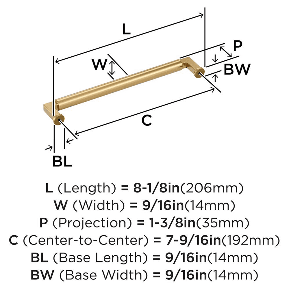 192mm Balon Cabinet Pull, Champagne Bronze Alt 1 - Image