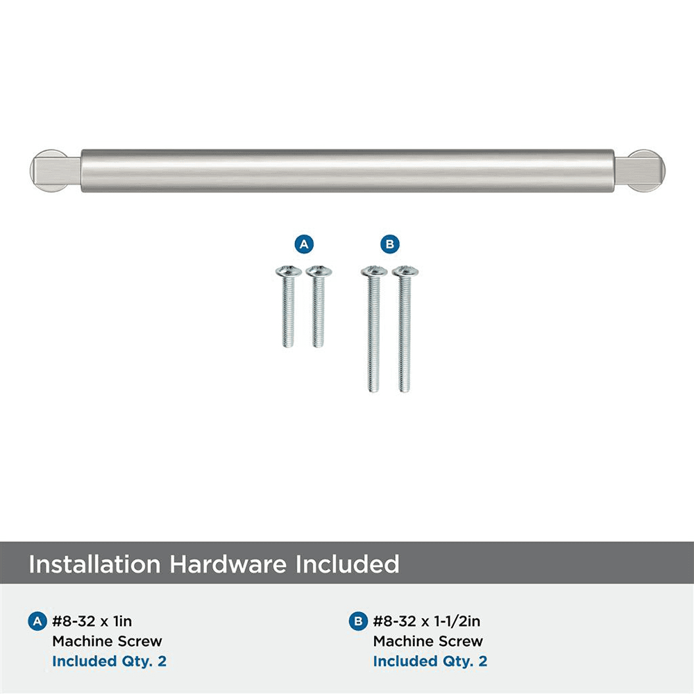 192mm Balon Cabinet Pull, Satin Nickel Alt 2 - Image