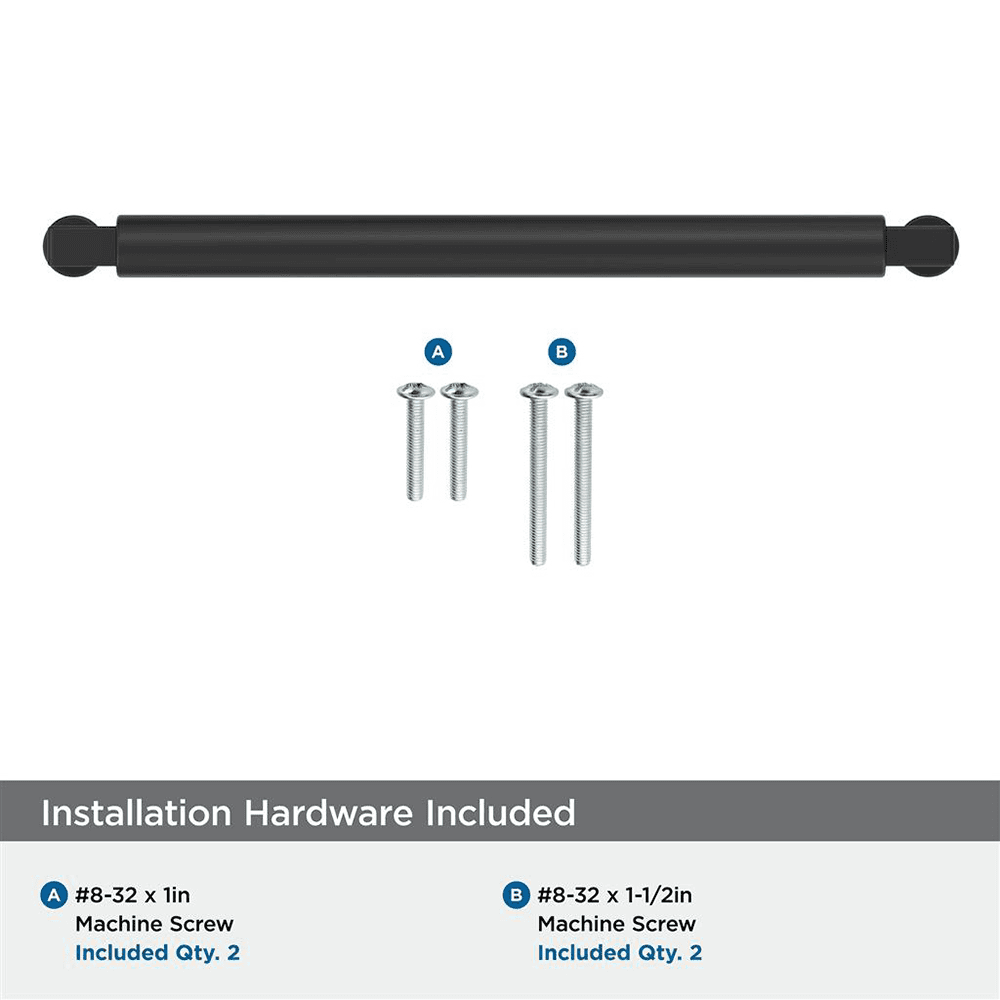 192mm Balon Cabinet Pull, Matte Black Alt 2 - Image