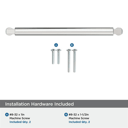 192mm Balon Cabinet Pull, Polished Nickel Alt 2 - Image