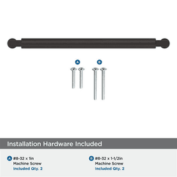 224mm Balon Cabinet Pull, Oil-Rubbed Bronze Alt 4 - Image