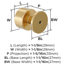 1-1/8" Balon Cabinet Knob, Champagne Bronze Alt 1 - Image