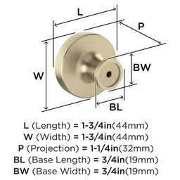1-3/4" Dupont Circle Cabinet Knob, Golden Champagne Alt 1 - Image