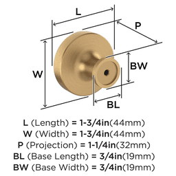 1-3/4" Dupont Circle Cabinet Knob, Champagne Bronze Alt 1 - Image