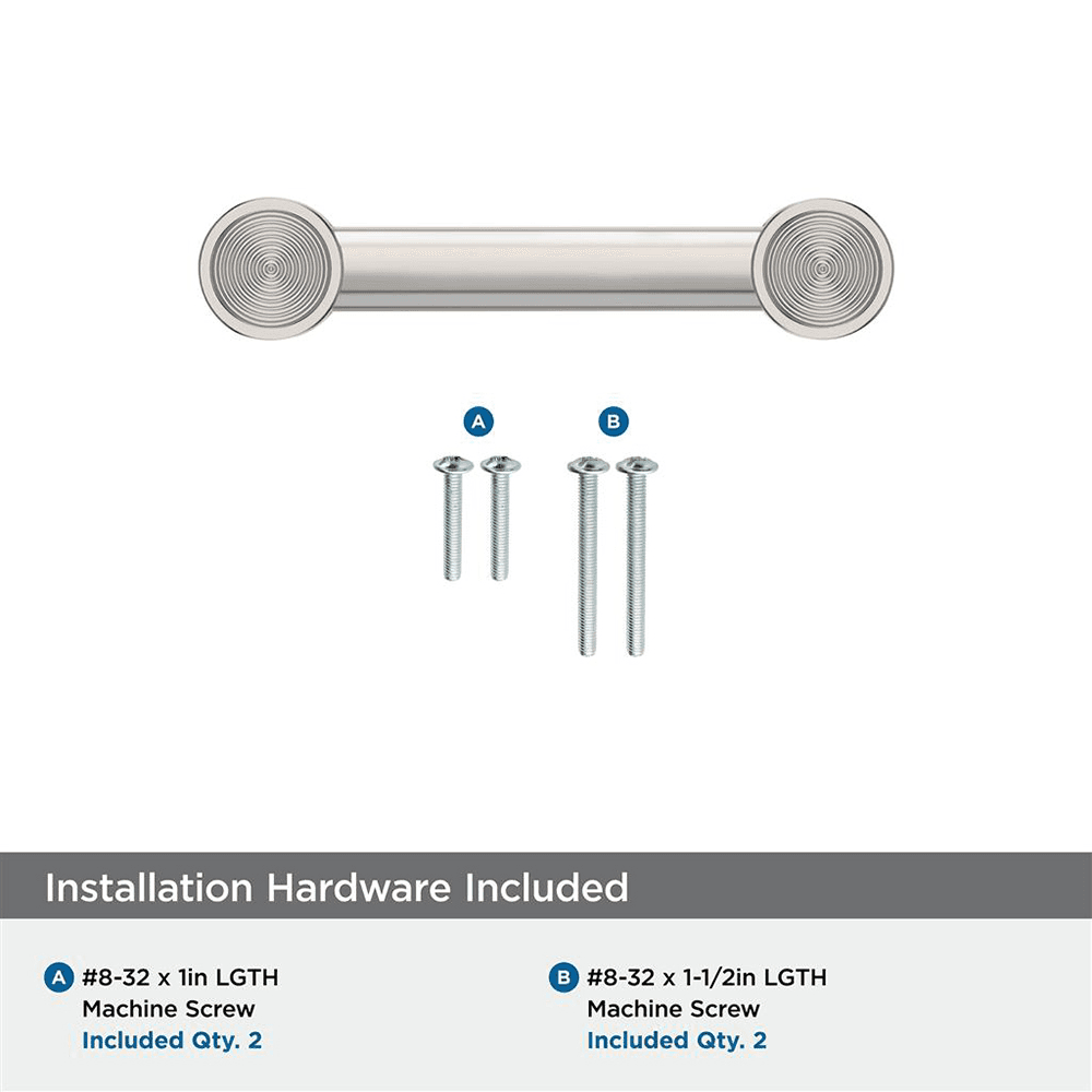 76mm Dupont Circle Cabinet Pull, Polished Nickel Alt 2 - Image