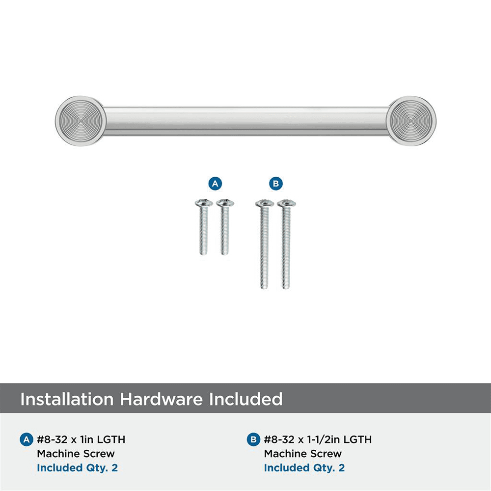 128mm Dupont Circle Cabinet Pull, Polished Chrome Alt 1 - Image