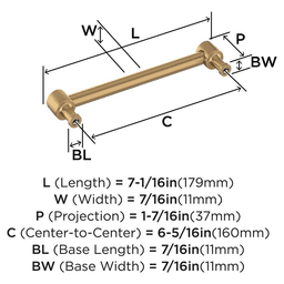 160mm Dupont Circle Cabinet Pull, Champagne Bronze Alt 1 - Image