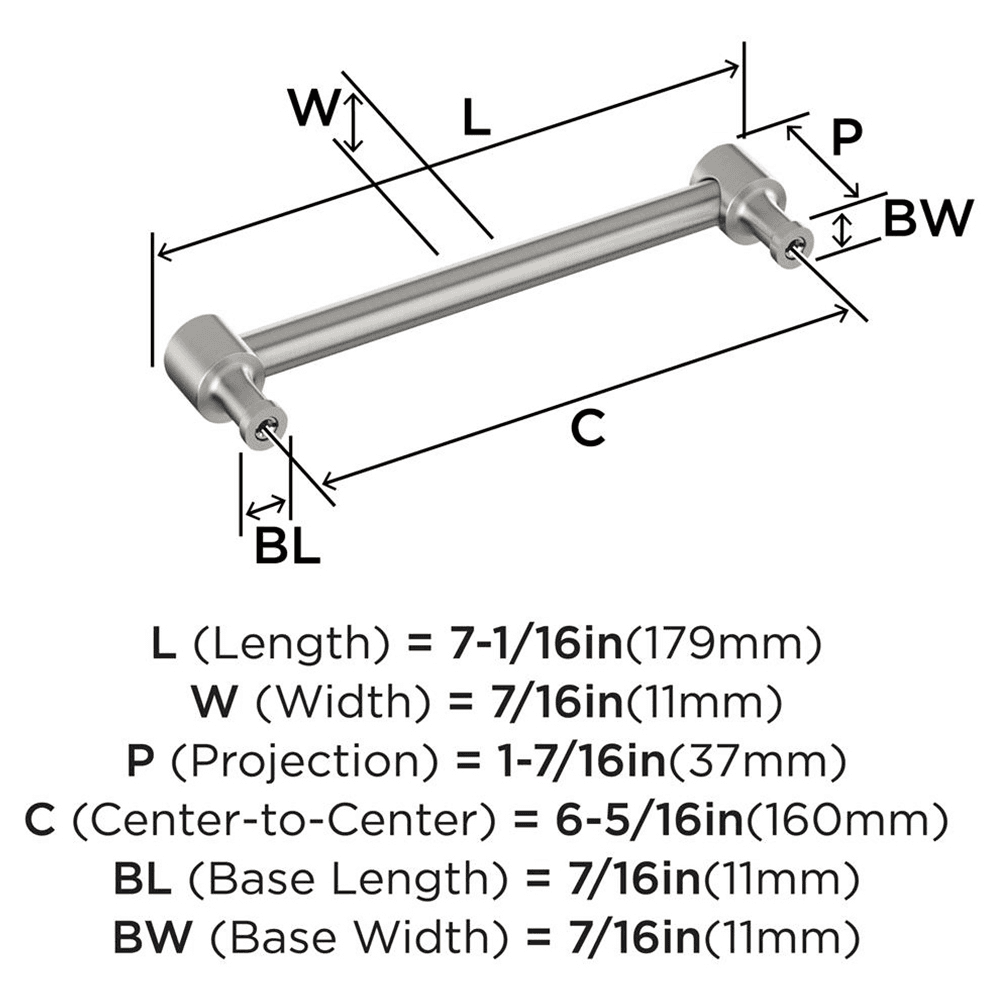 160mm Dupont Circle Cabinet Pull, Satin Nickel Alt 1 - Image