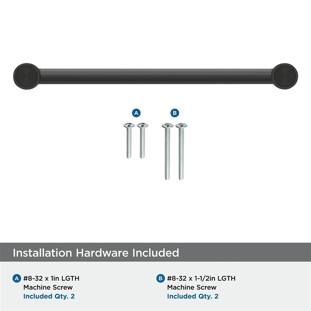 192mm Dupont Circle Cabinet Pull, Matte Black Alt 2 - Image