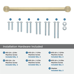 305mm Dupont Circle Appliance Pull, Golden Champagne Alt 2 - Image