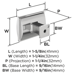 1-5/8" Townsend Cabinet Knob, Polished Nickel Alt 1 - Image