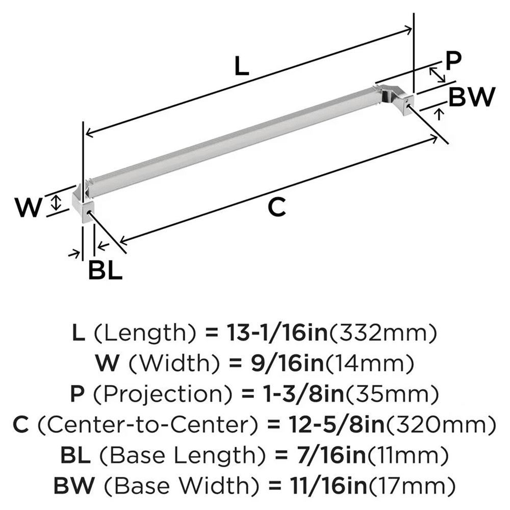 320mm Townsend Cabinet Pull, Satin Nickel Alt 1 - Image